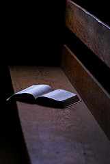 Open Bible on Pew